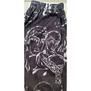 Patrick Church Made In Heaven Mesh Shorts Black White Art Print 9" NWT Men's L